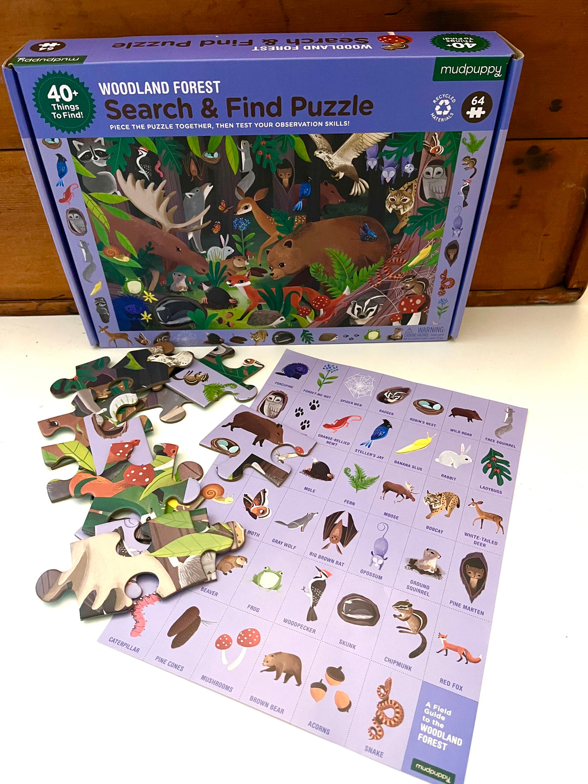 Educational Puzzle - WOODLAND FOREST, A Search and Find Puzzle!