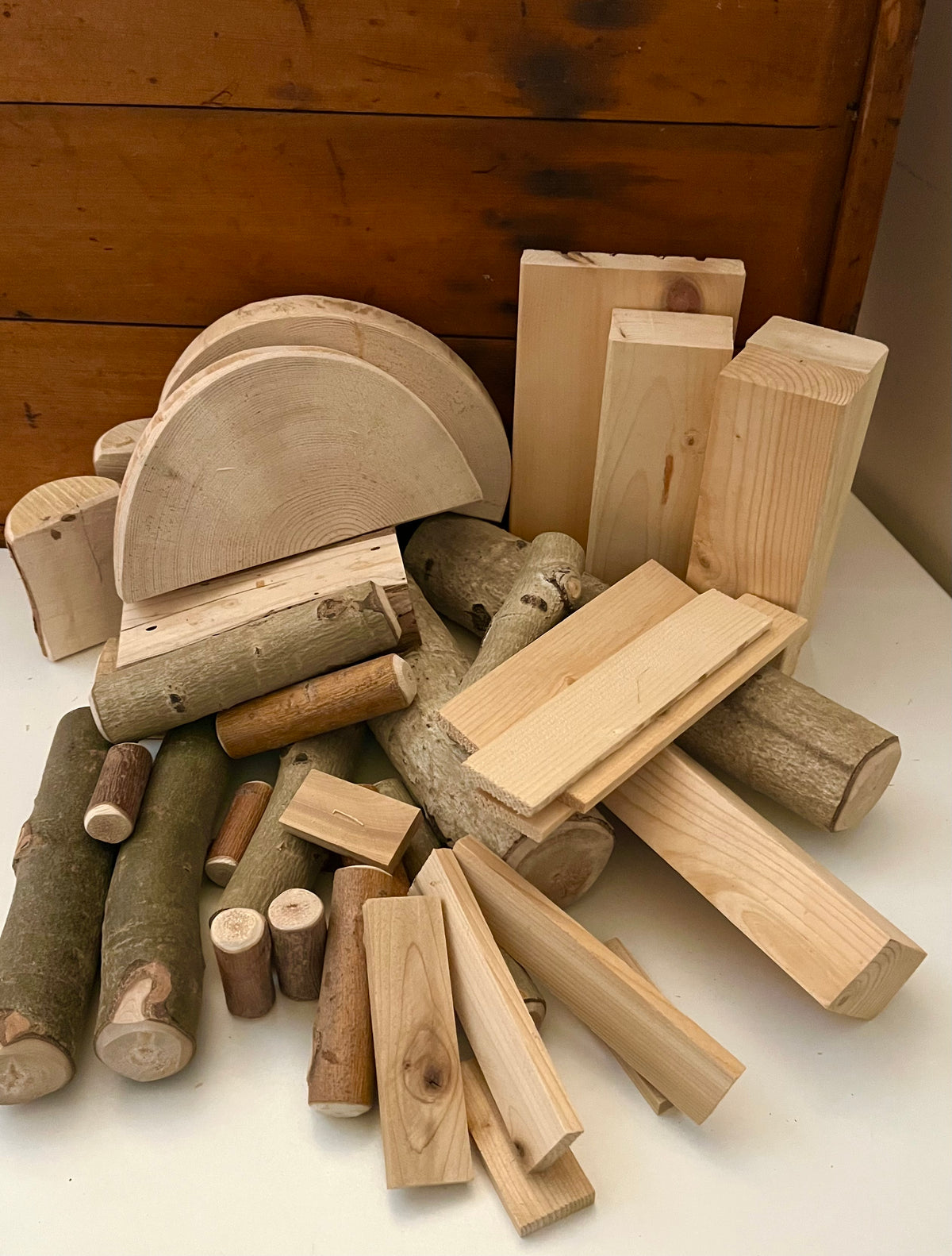 Wooden BLOCKS, in a wooden crate!