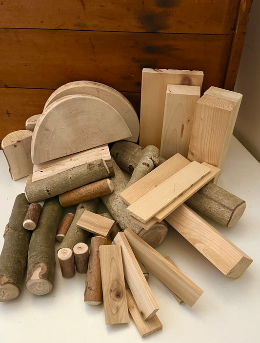 Wooden BLOCKS, in a wooden crate!