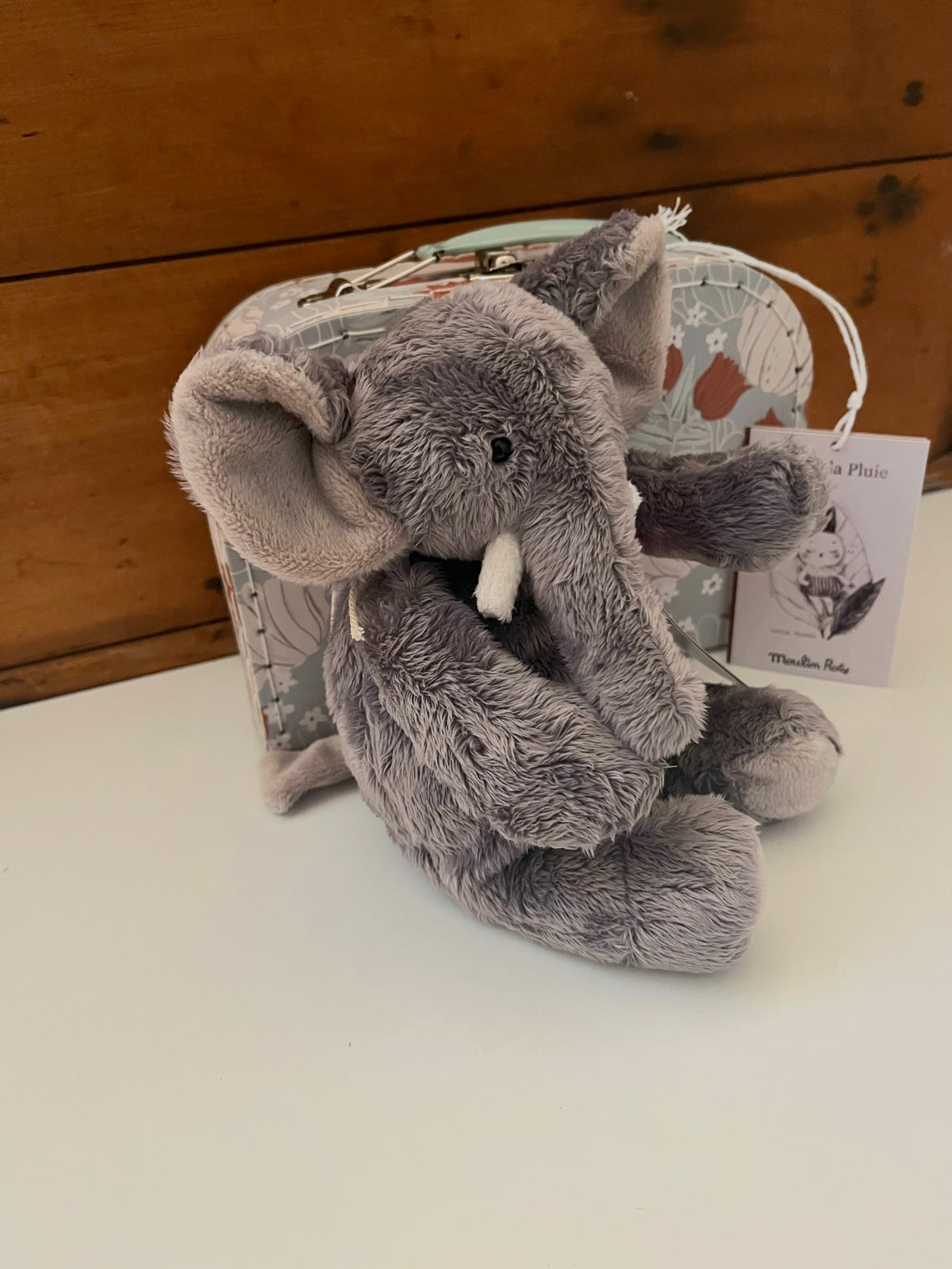 Soft Stuffed Animal Set - ELEPHANT in a SUITCASE!