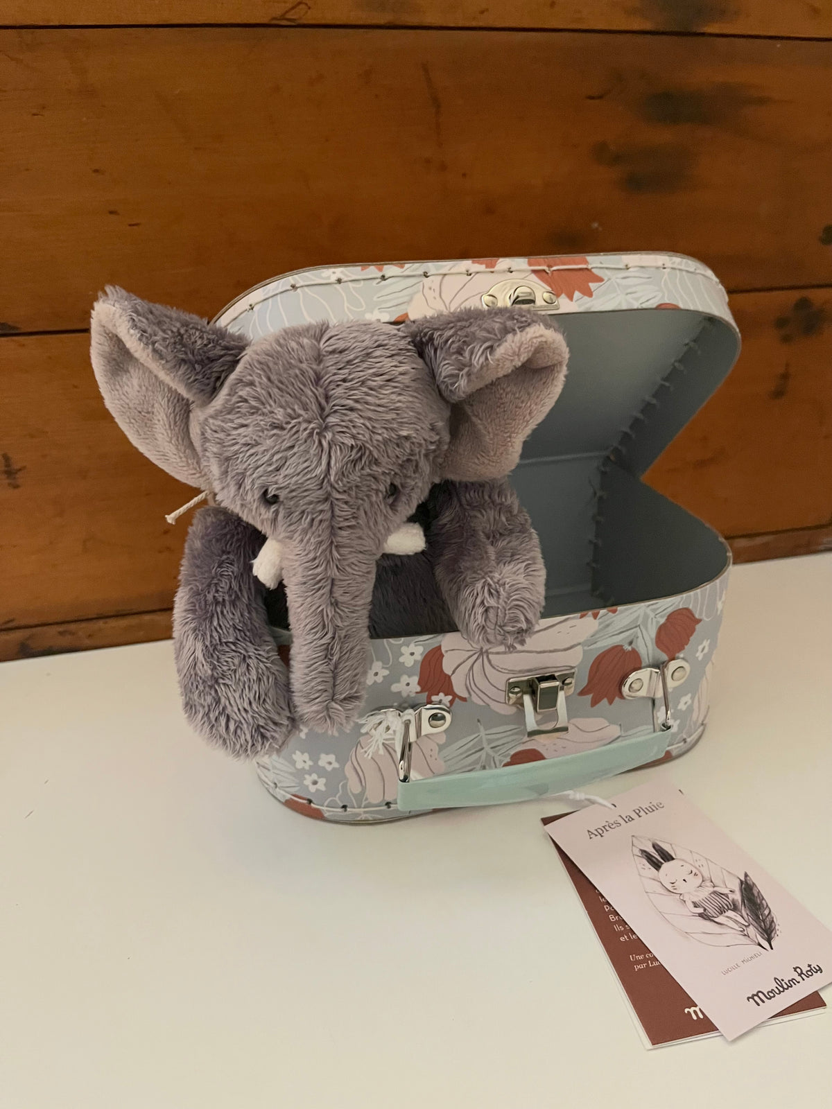 Soft Stuffed Animal Set - ELEPHANT in a SUITCASE!