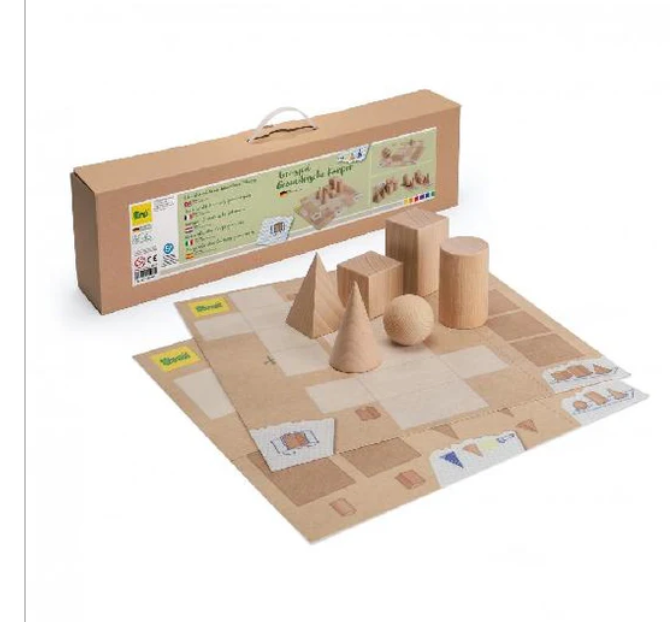 Educational Wooden Set - GEOMETRICAL SHAPES, Mathematical Learning Tool!
