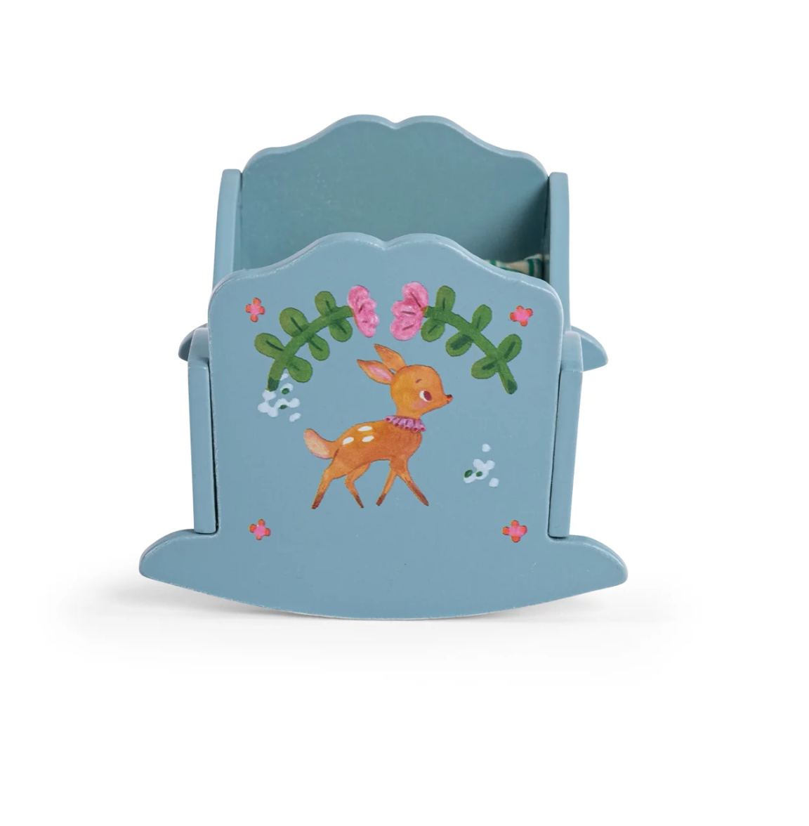 Doll Furniture - Les Minouchkas WOODEN CRADLE, with Mattress