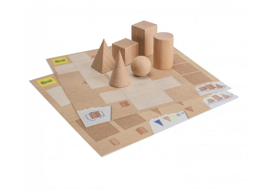 Educational Wooden Set - GEOMETRICAL SHAPES, Mathematical Learning Tool!