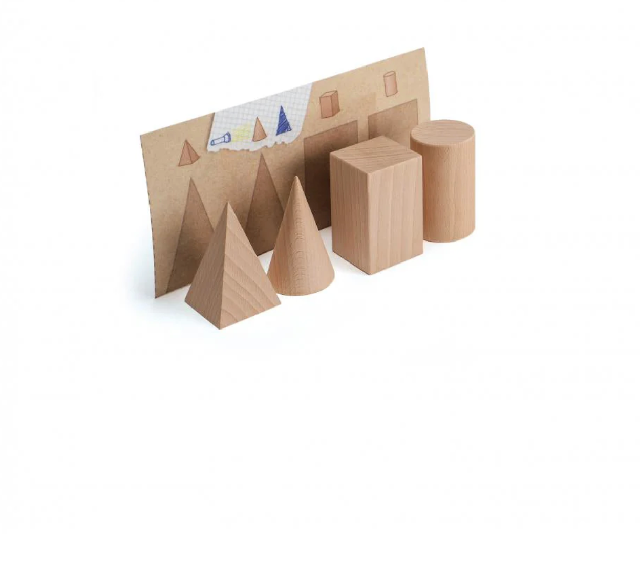 Educational Wooden Set - GEOMETRICAL SHAPES, Mathematical Learning Tool!