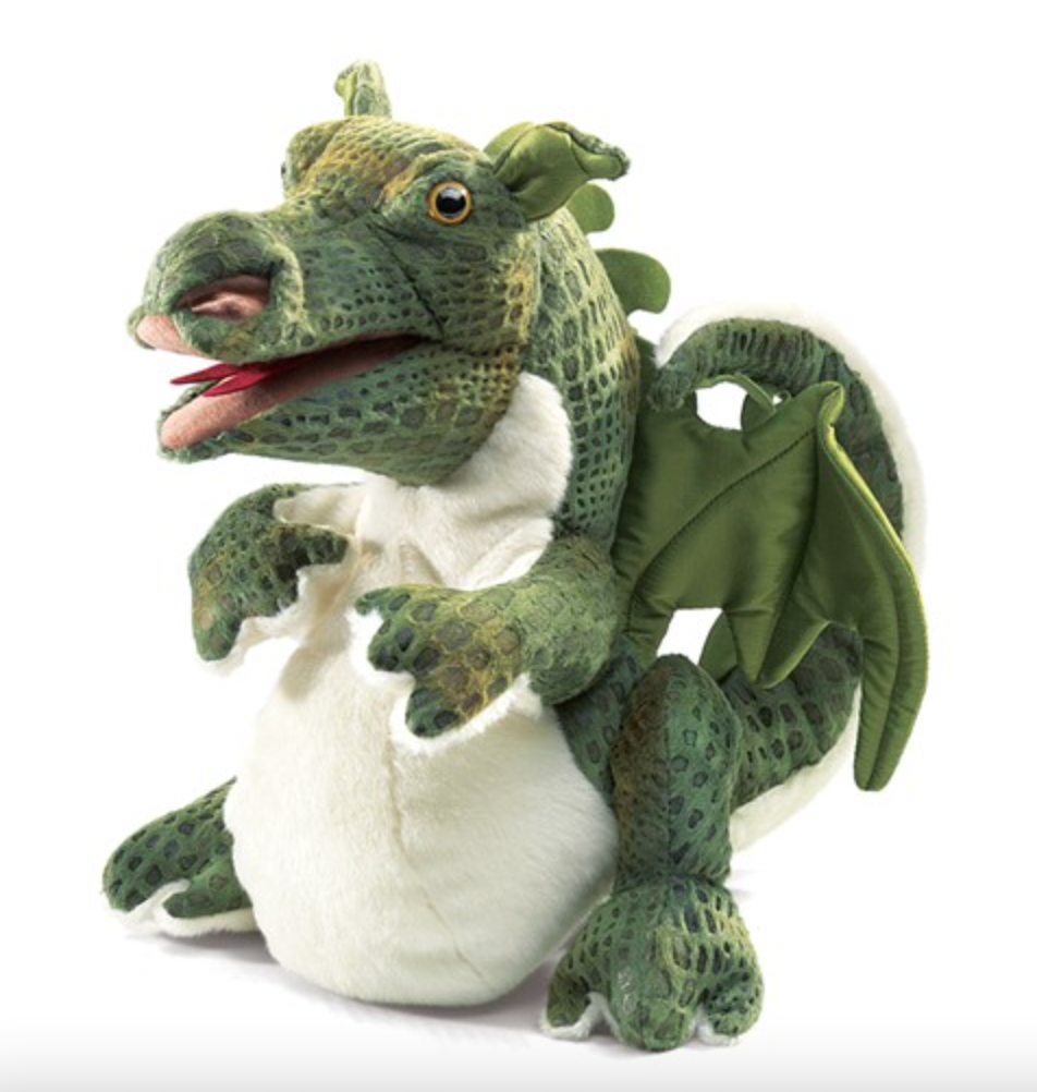 Soft Puppet - Mythical BABY DRAGON Hand Puppet, Large