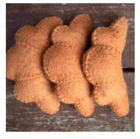 Kitchen Play Food - Wool Felted CROISSANTS, 3 pieces!
