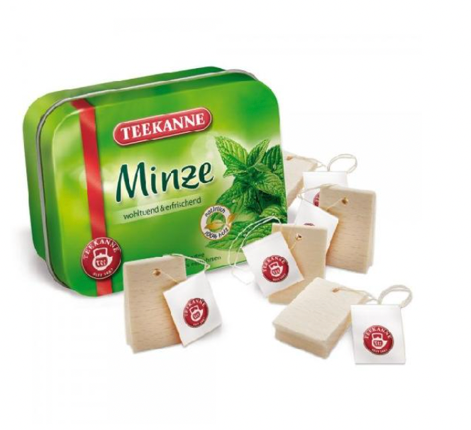 Kitchen Play Food - Wooden TEA BAGS in a Tin, 5 tea bags!