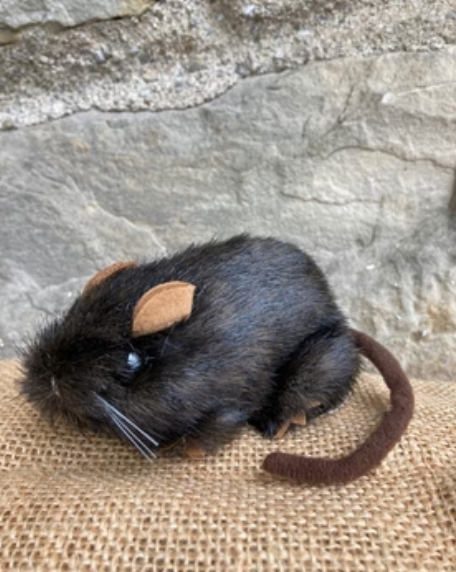 Soft Toy Finger Puppet - BROWN MOUSE