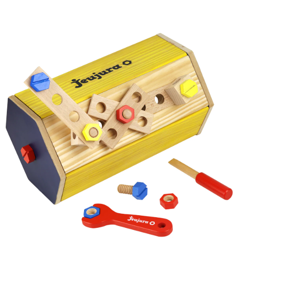 Wooden TOOL BOX and TOOLS, Perfect to carry!