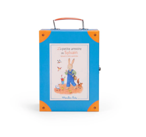 Soft Rag Doll - RABBIT with CLOTHES and CARRYING CASE