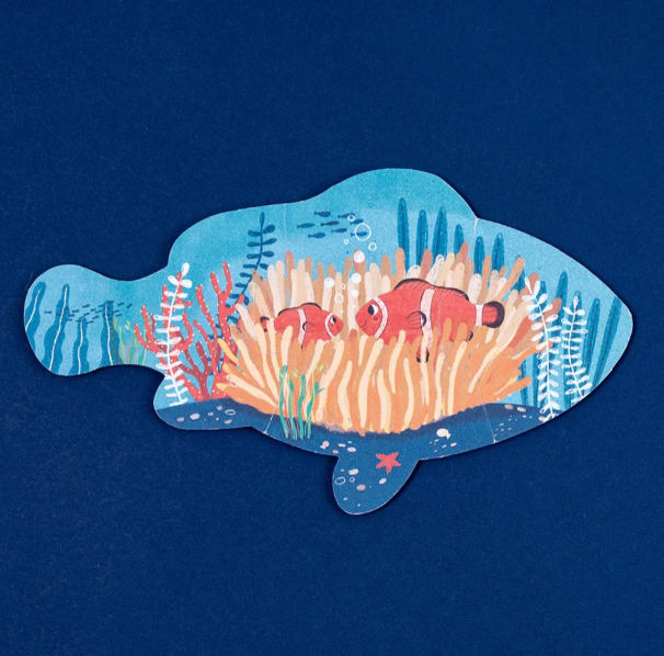 Educational Puzzle - BLUE🐳(WHALE), 7 little reversible puzzles!