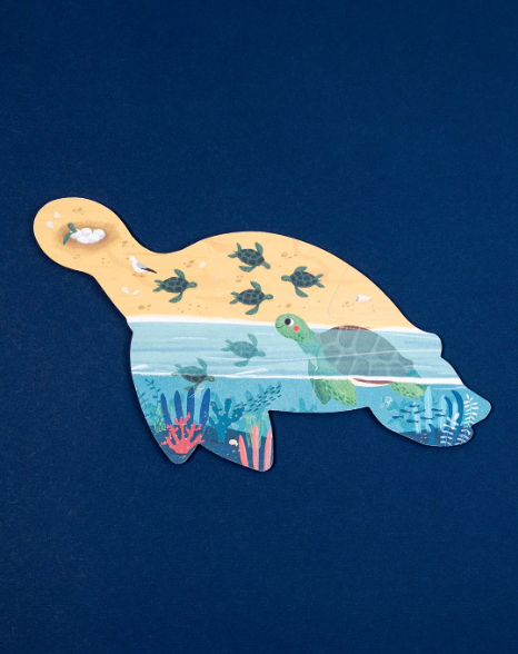 Educational Puzzle - BLUE🐳(WHALE), 7 little reversible puzzles!