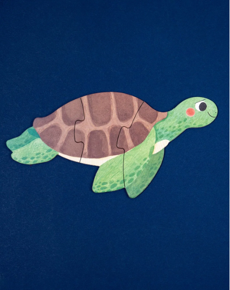 Educational Puzzle - BLUE🐳(WHALE), 7 little reversible puzzles!