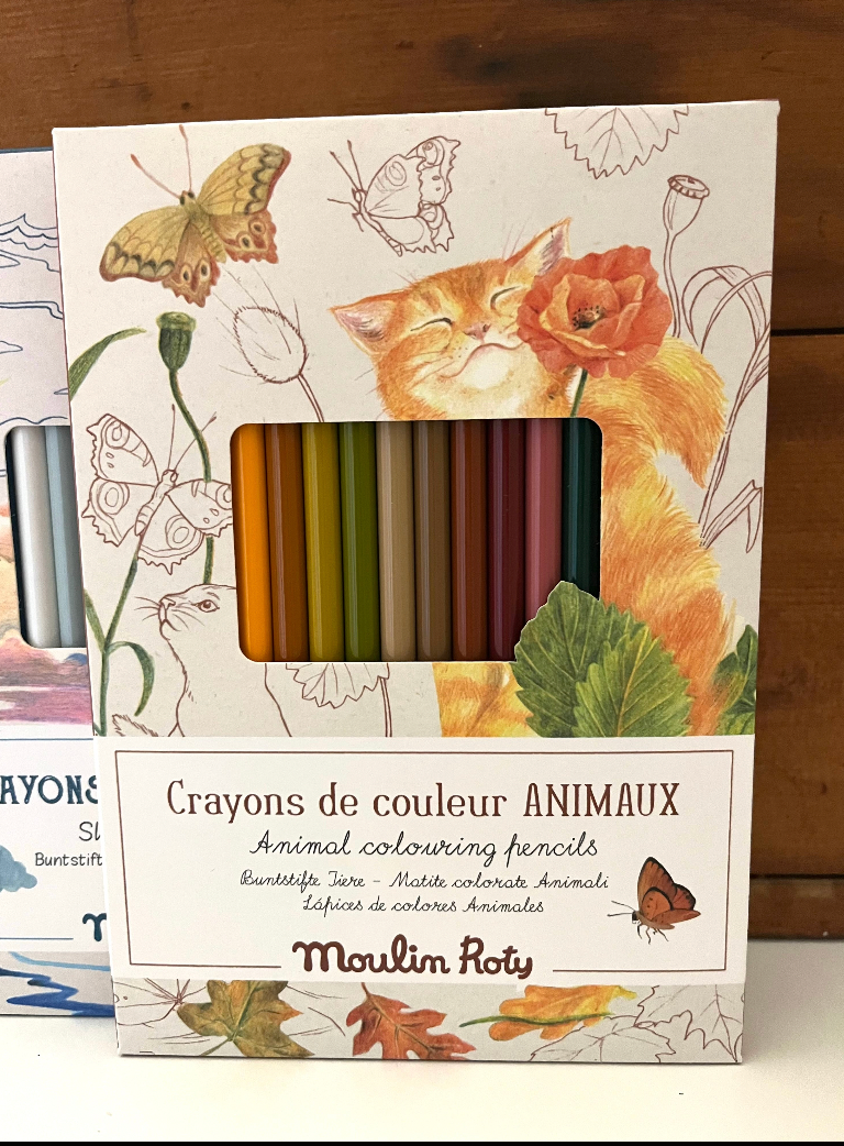 Colouring Pencils, Art - 12 SKY COLOURING PENCILS, with 3 colouring cards