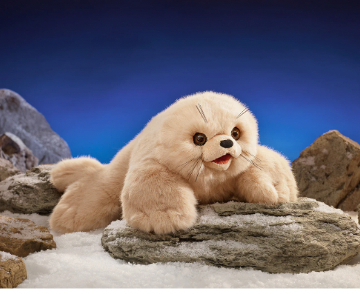 Soft Puppet Toy - BABY HARP SEAL Hand Puppet (Large)