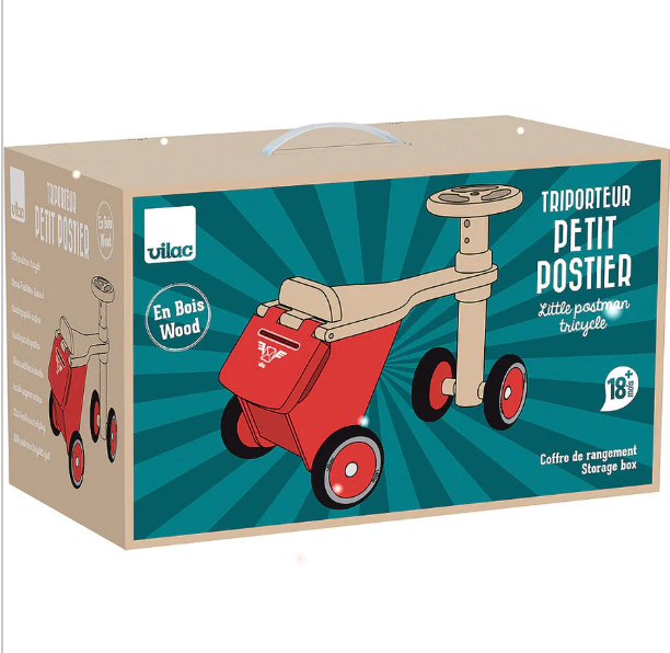 RIDE-ON Push TRICYCLE, All Wood with mail box!