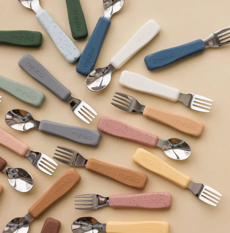 Baby Gear - Minika CUTLERY Set for Baby, 2 colour choices!