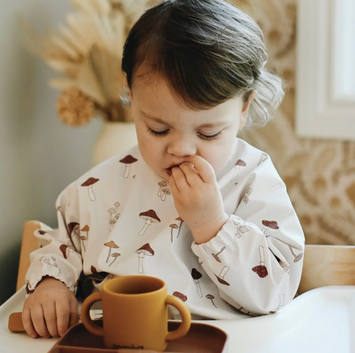 Baby Gear - Minika Best EATING BIB, with LONG SLEEVES, 2 print choices!