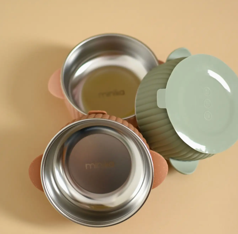 Baby Gear - Minika STAINLESS BOWL, with suction base