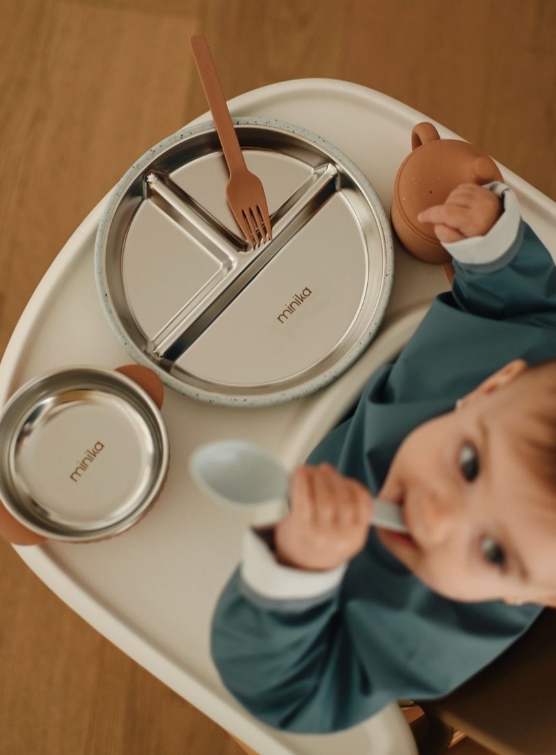 Baby Gear - Minika STAINLESS BOWL, with suction base