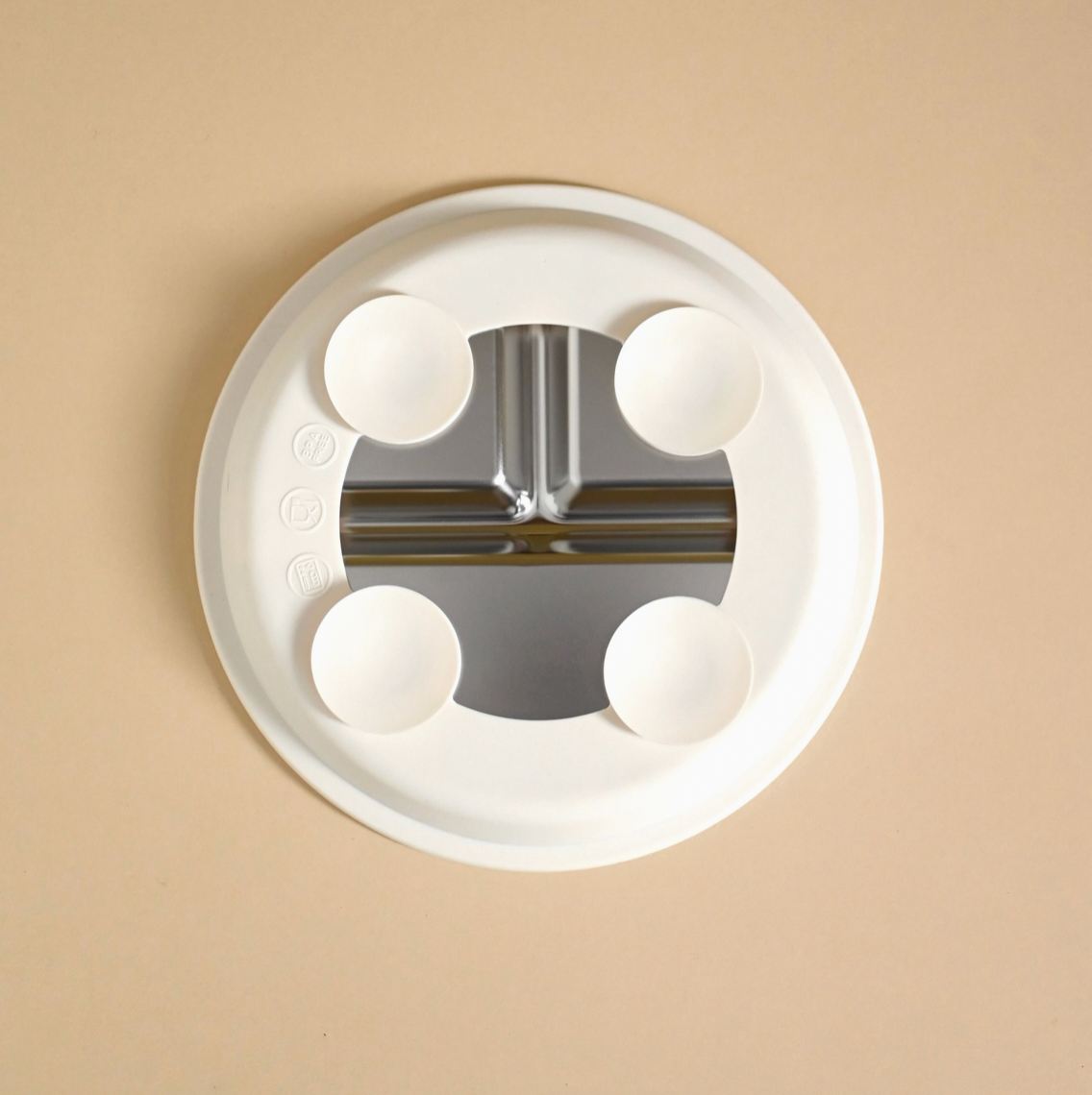 Baby Gear - Minika STAINLESS PLATE, divided with silicone suction rim!