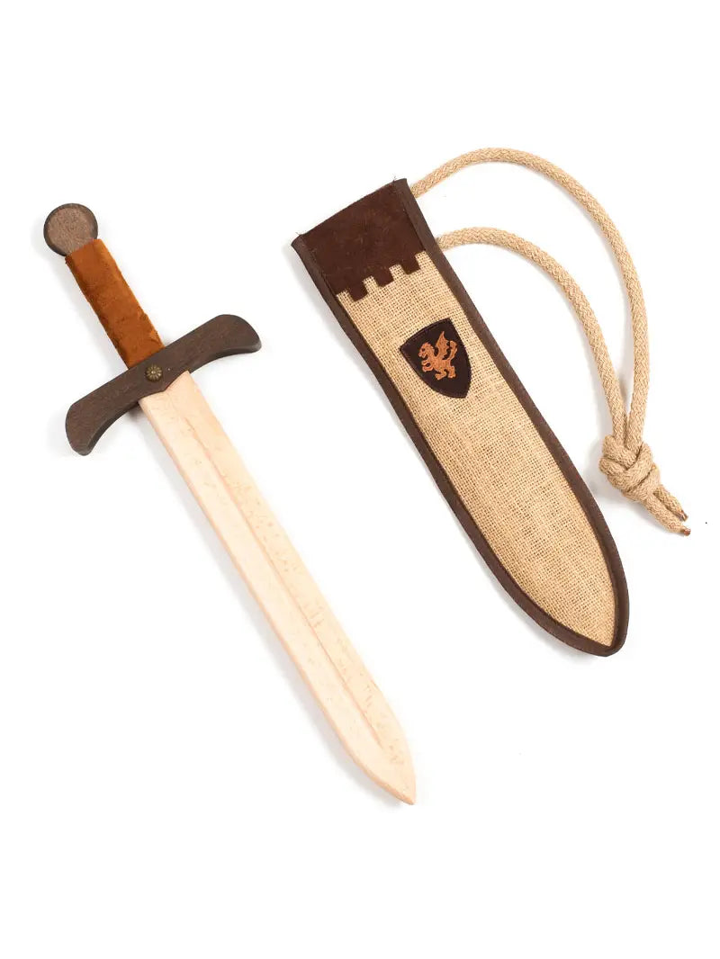 Royal Wooden SWORD AND JUTE POUCH