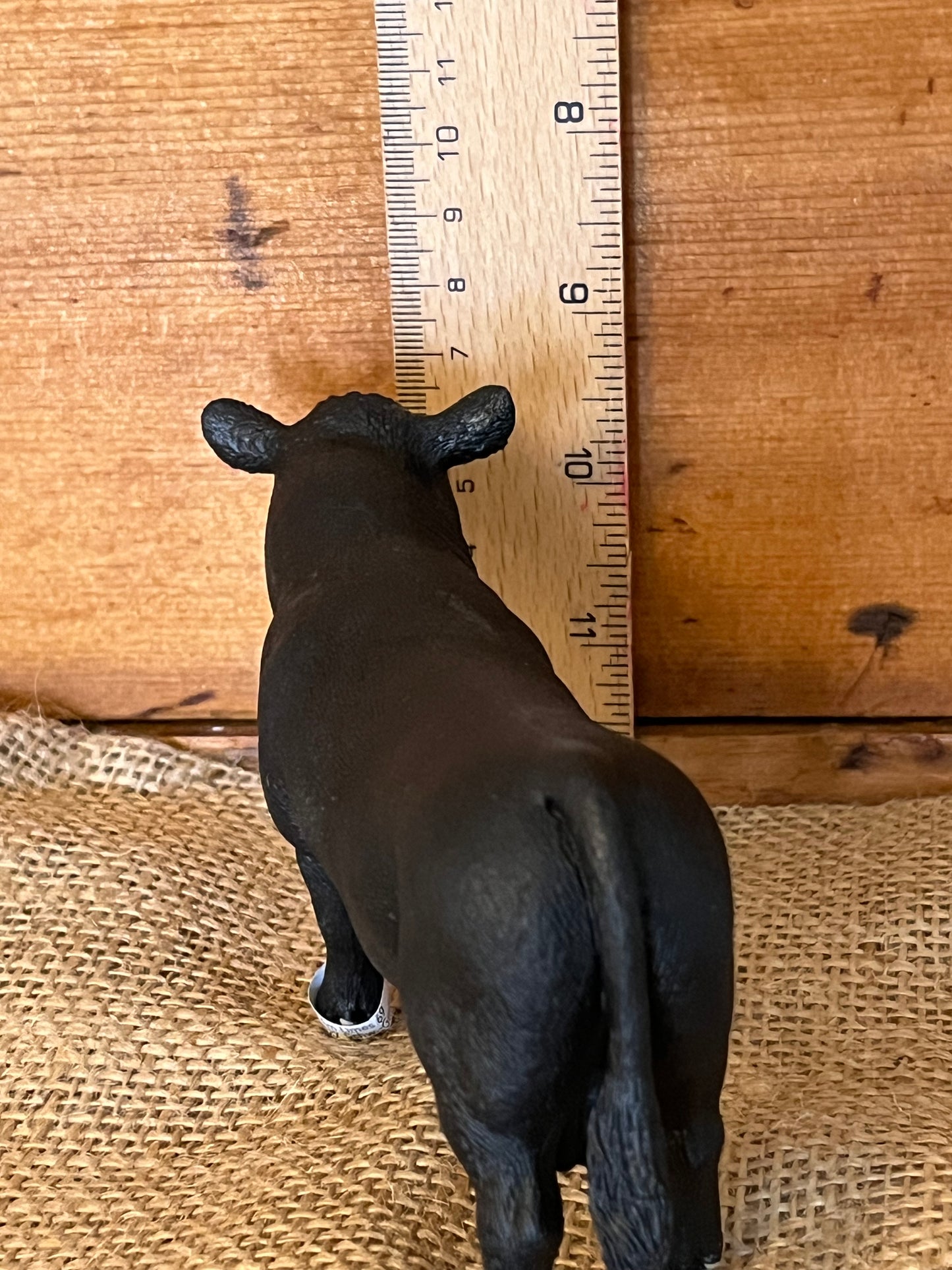 Farm Animals for Dollhouse Play - BLACK ANGUS BULL by Schleich