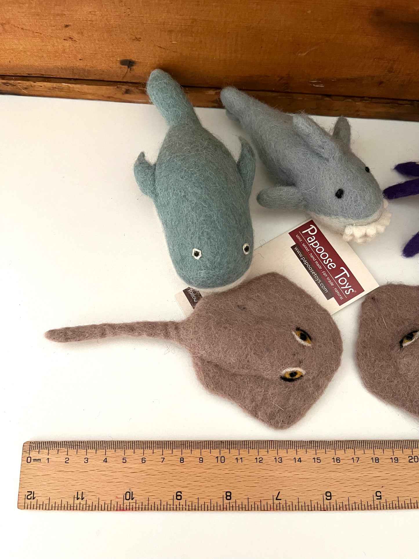 Dollhouse Soft Toy - Wool Felted ANIMALS OF THE DEEP OCEAN, 5 Sea Animals!