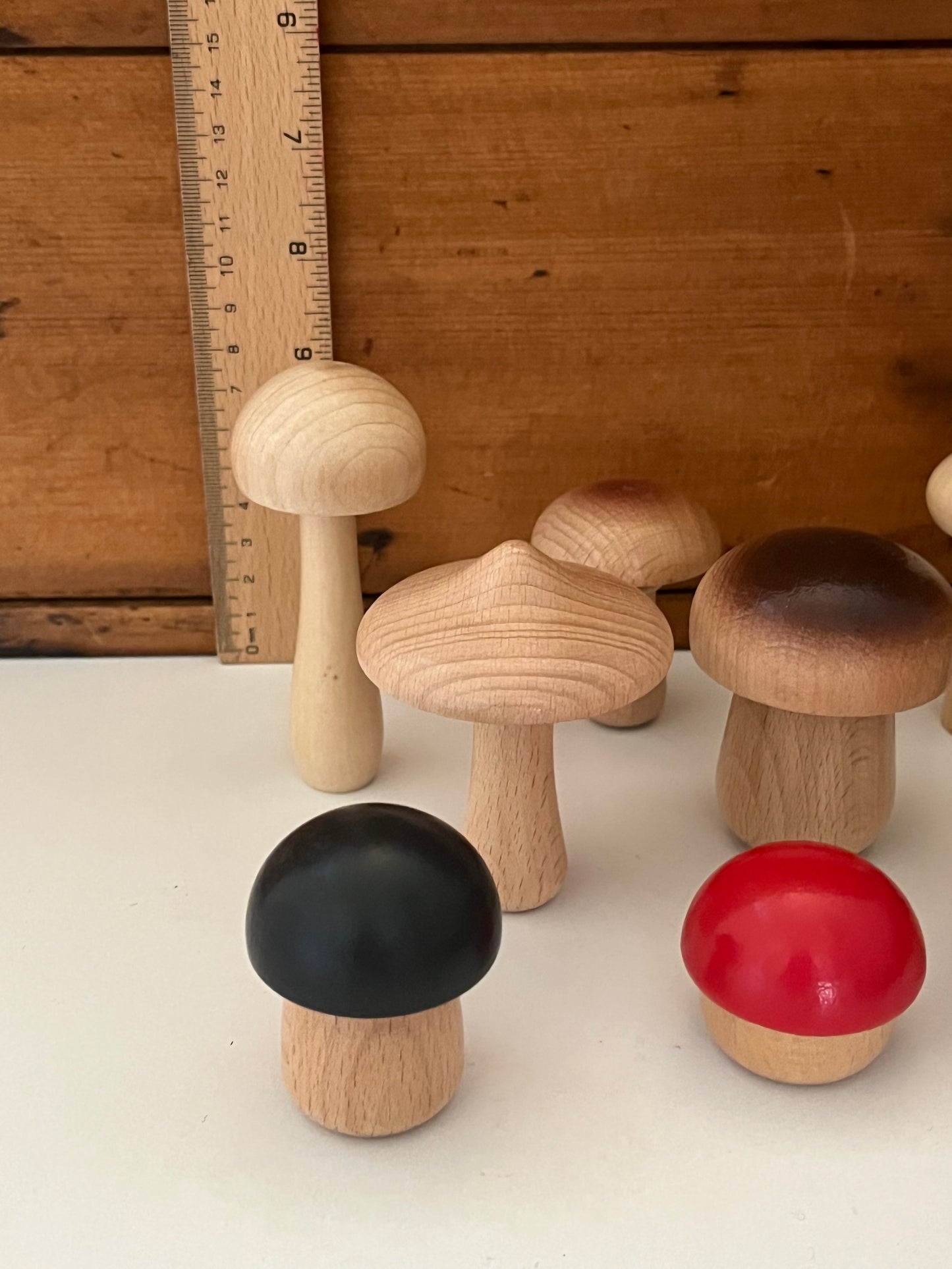 Wooden Dollhouse Play - Woodland MUSHROOMS, 10 pieces!