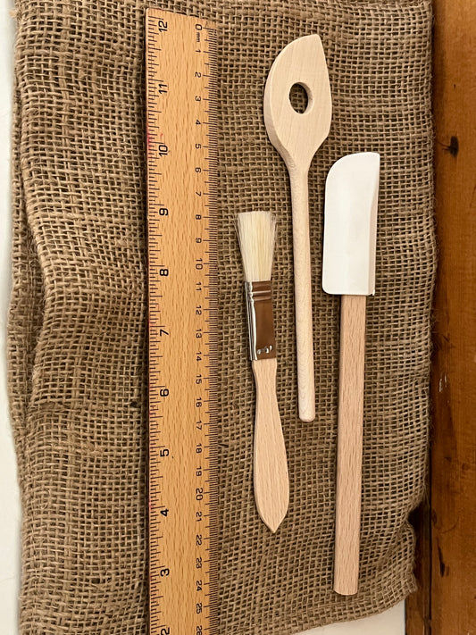 Kitchen Utensil - Wooden PASTRY SET, 3 pieces!