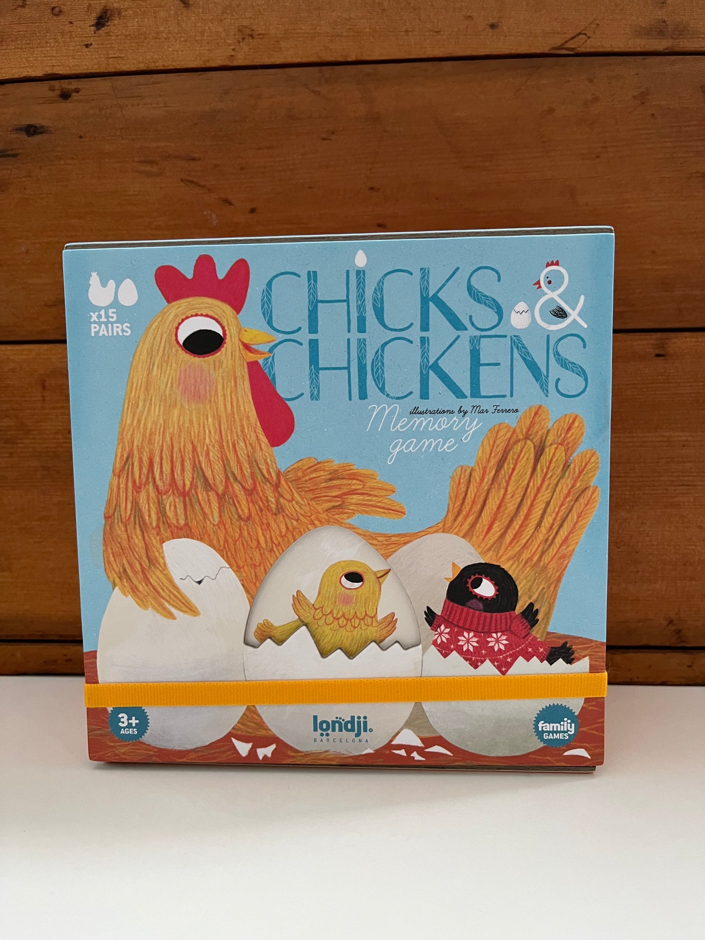 Family Memory Game - CHICKS & CHICKENS, age 3 years, 15 pairs!