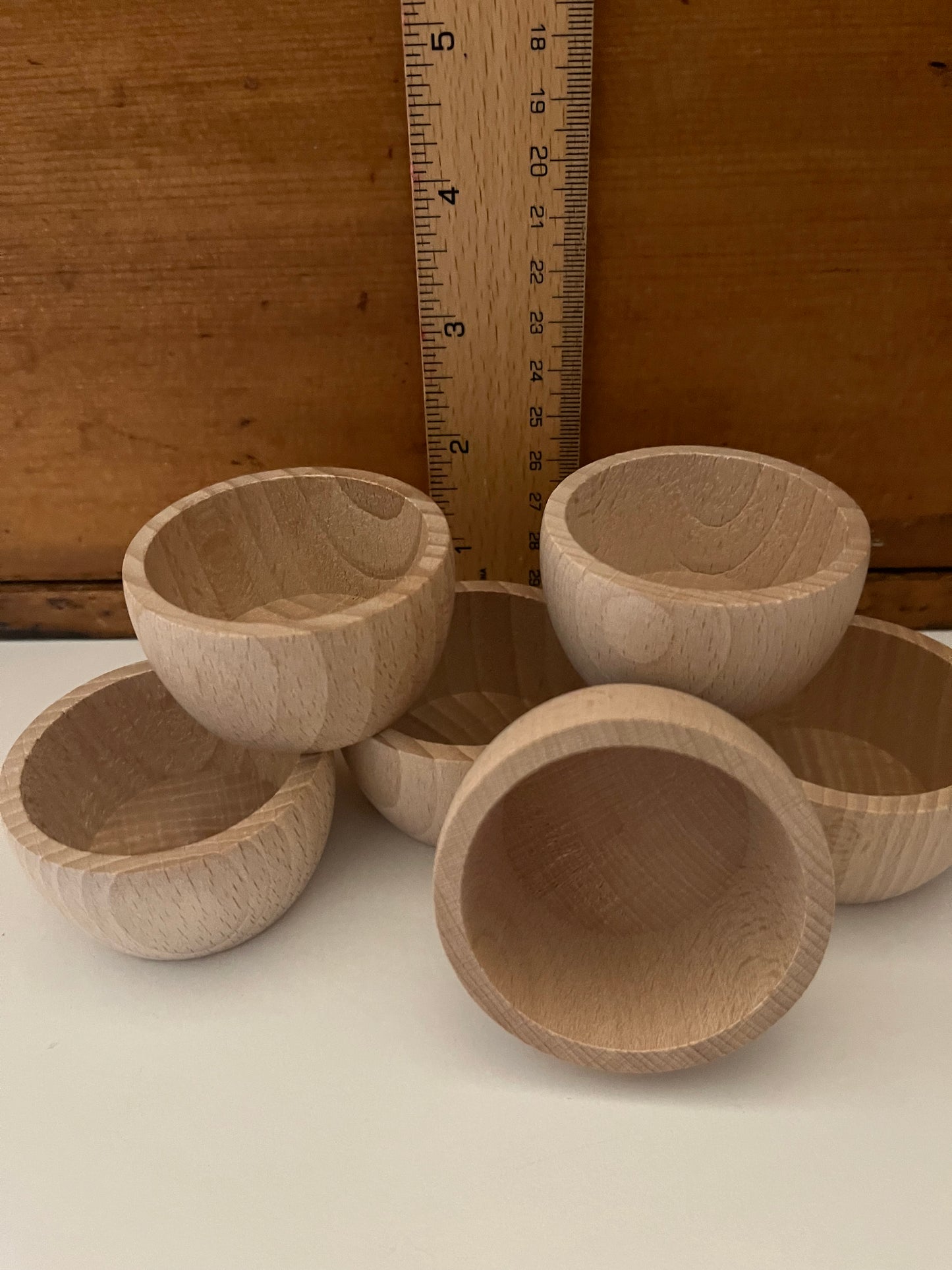 Wooden Little BOWLS by Grapat, 6 bowls!