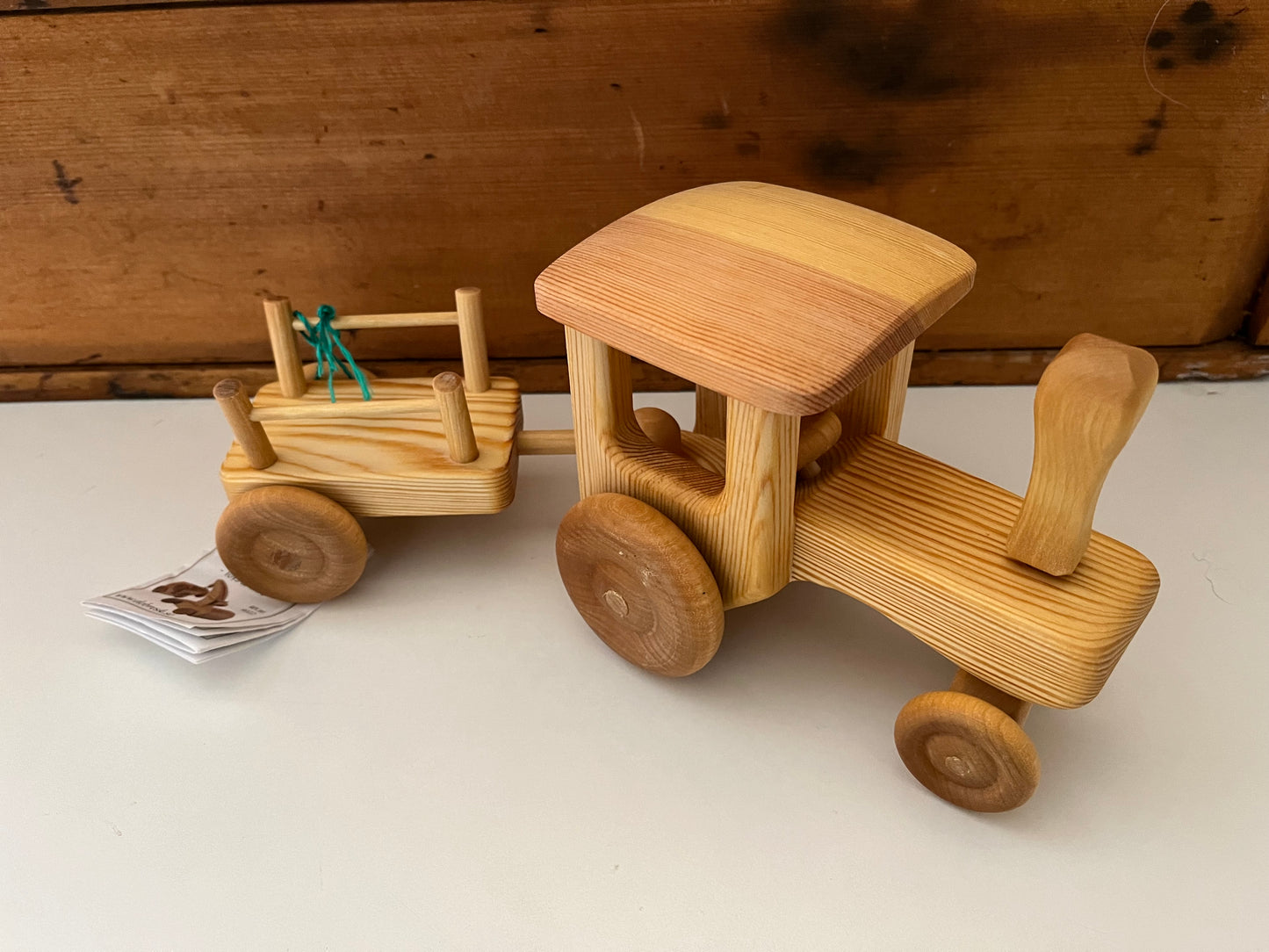 Jouet en bois - EN VENTE ! TRACTEUR ET WAGON Debresk