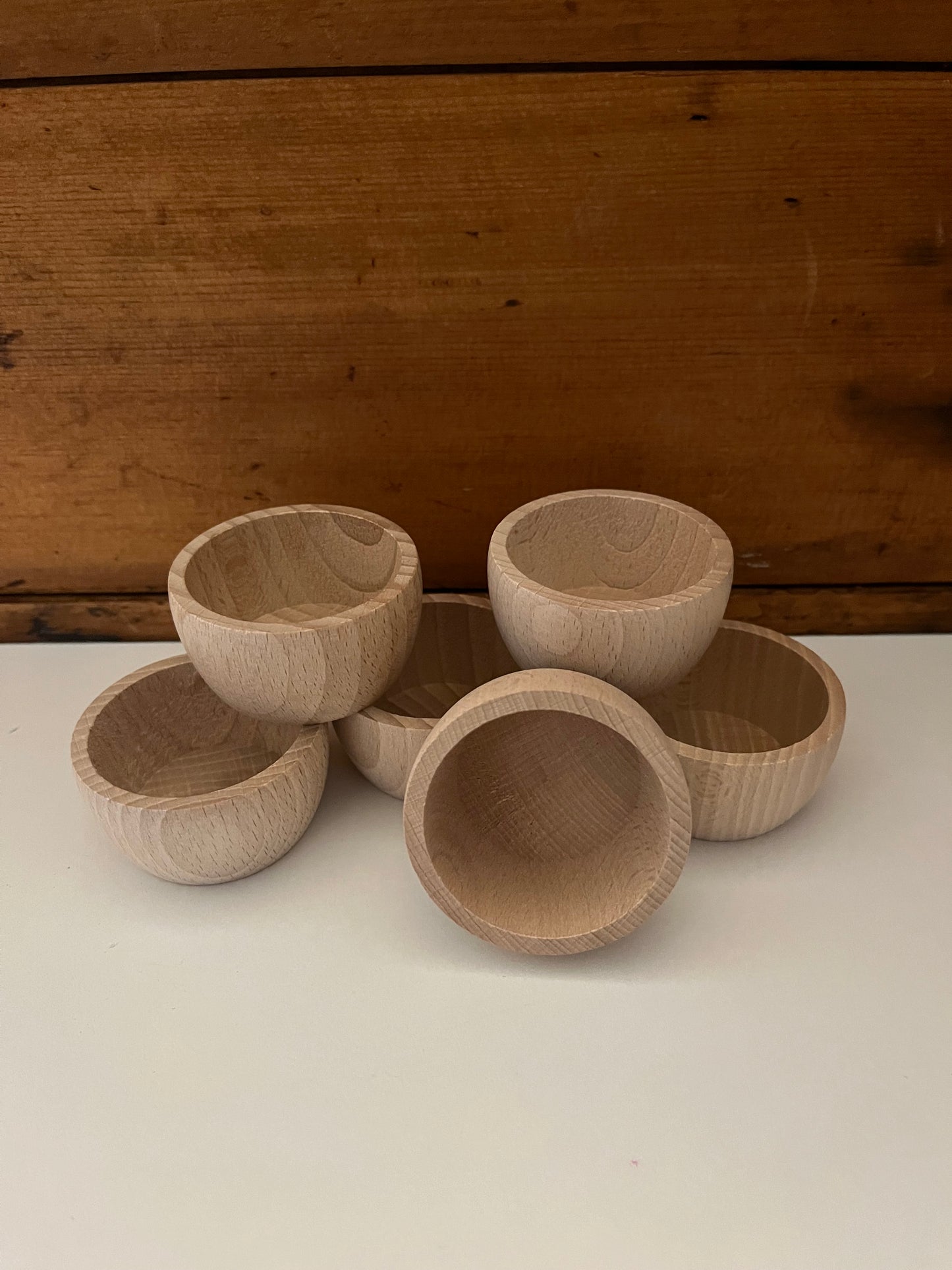 Wooden Little BOWLS by Grapat, 6 bowls!