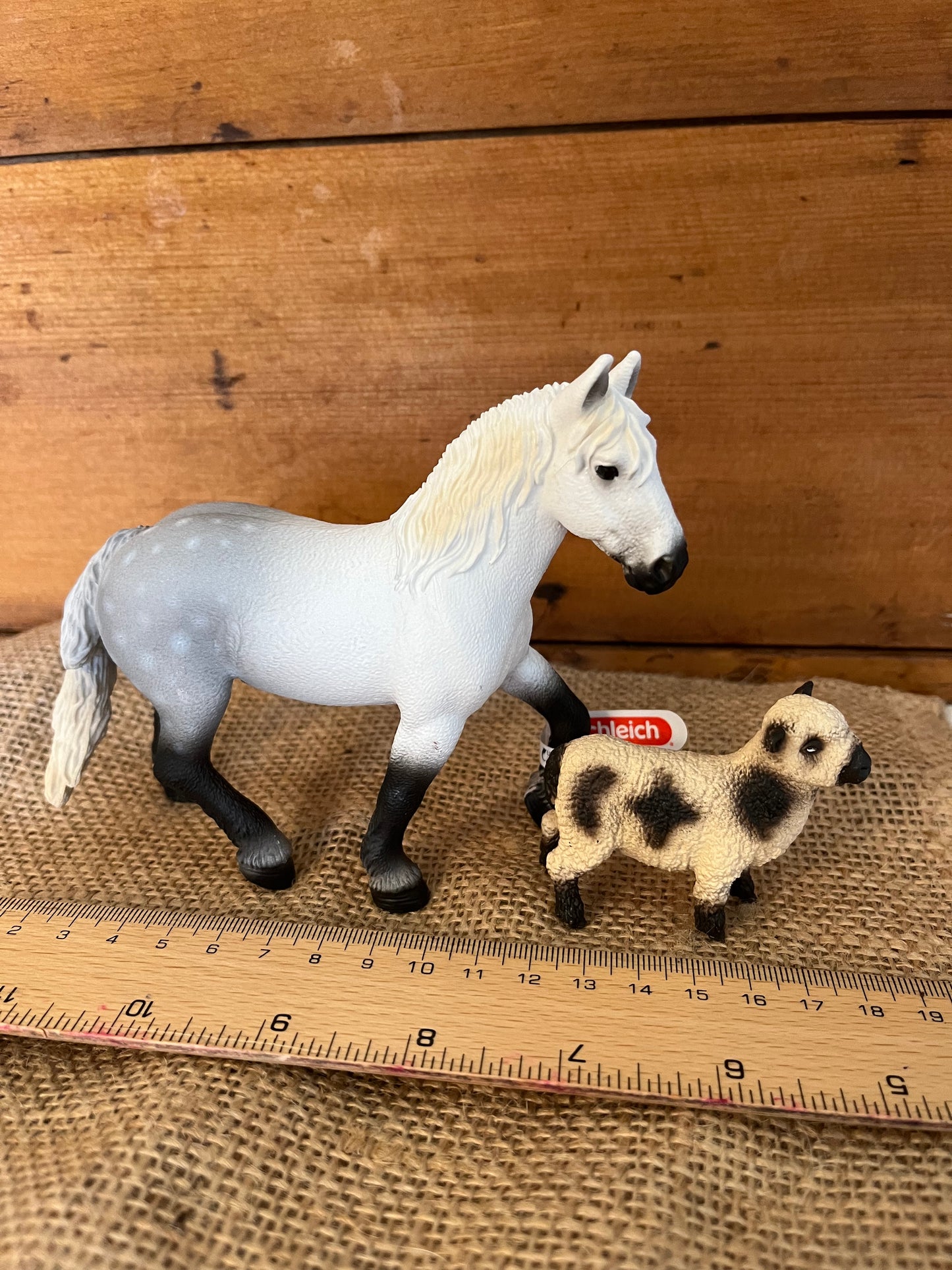 Farm Animals for Dollhouse Play - PERCHERON DRAFT HORSE by Schleich