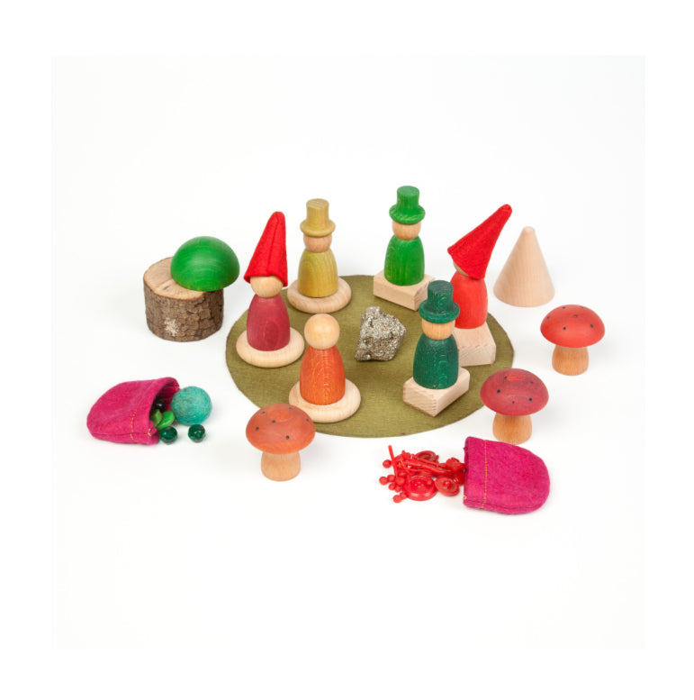 Wooden Toy by Grapat - NINS OF THE FOREST, 24 pieces!