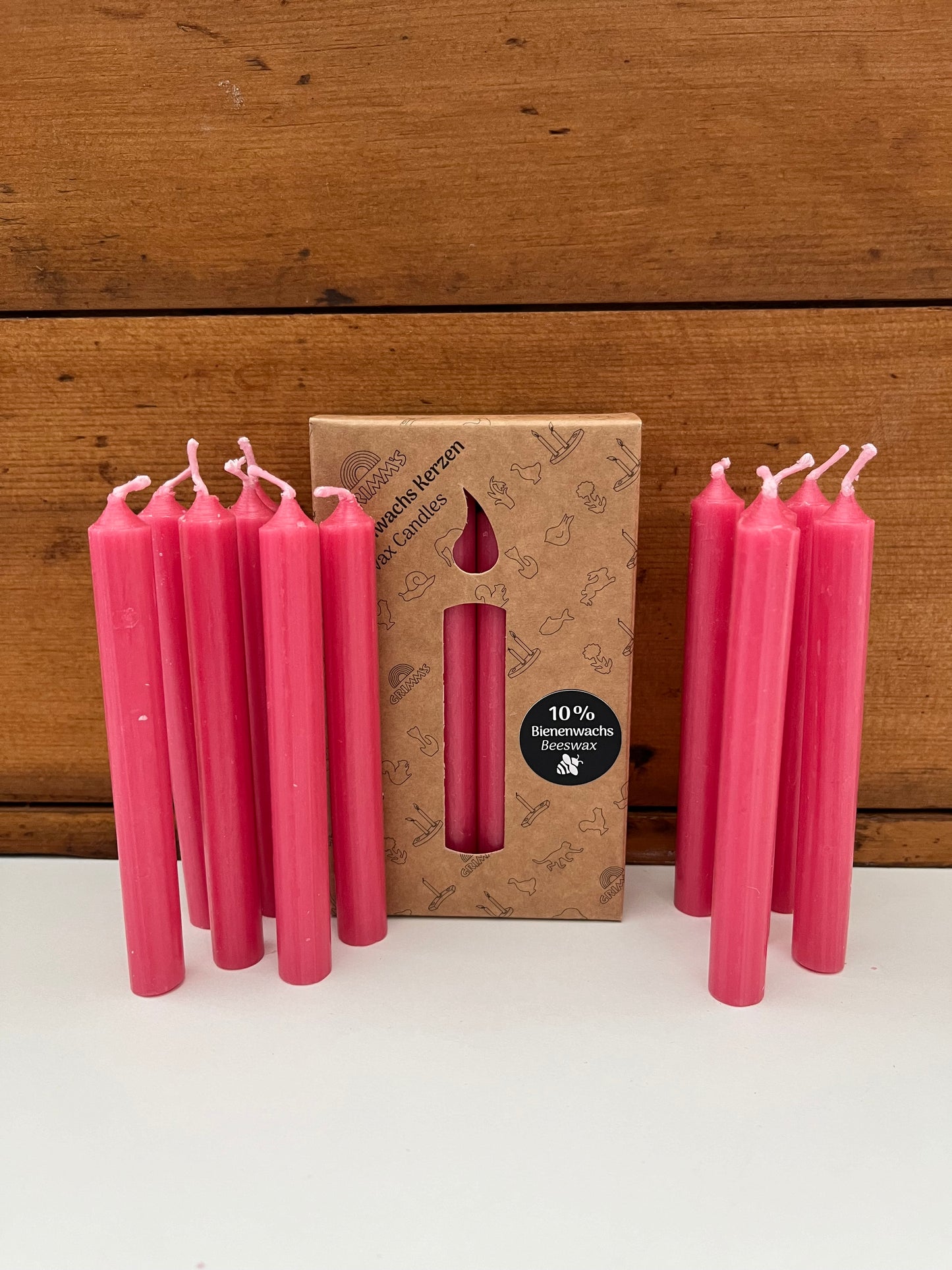 Beeswax Candles - Small ROSE, 12 Candles, 10%Beeswax and Sticky Wax!