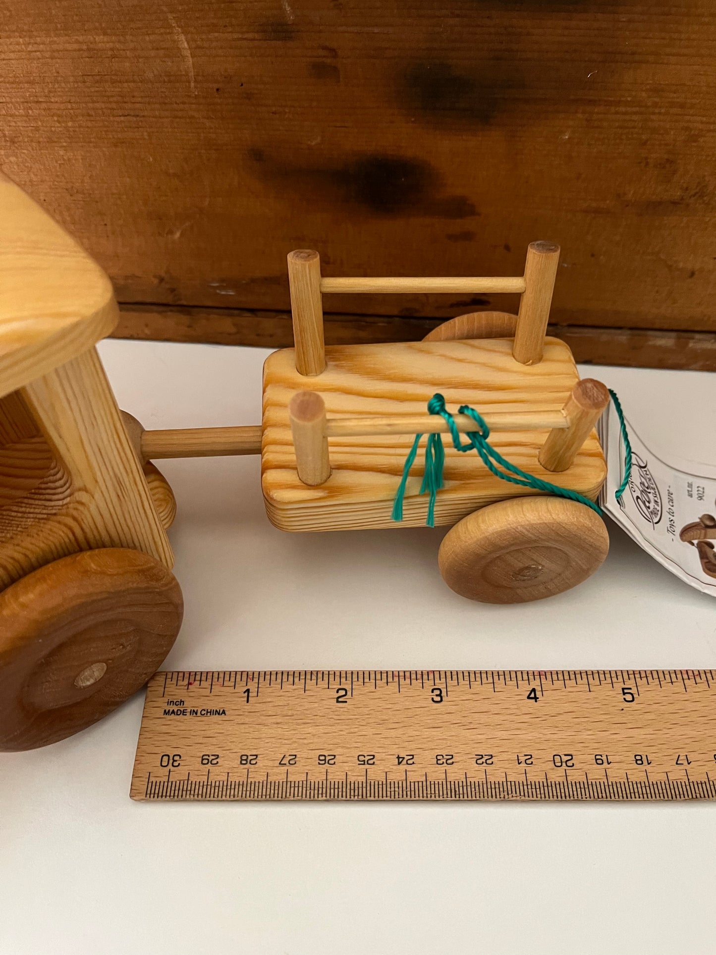 Wooden Toy - ON SALE! Debresk TRACTOR AND WAGON
