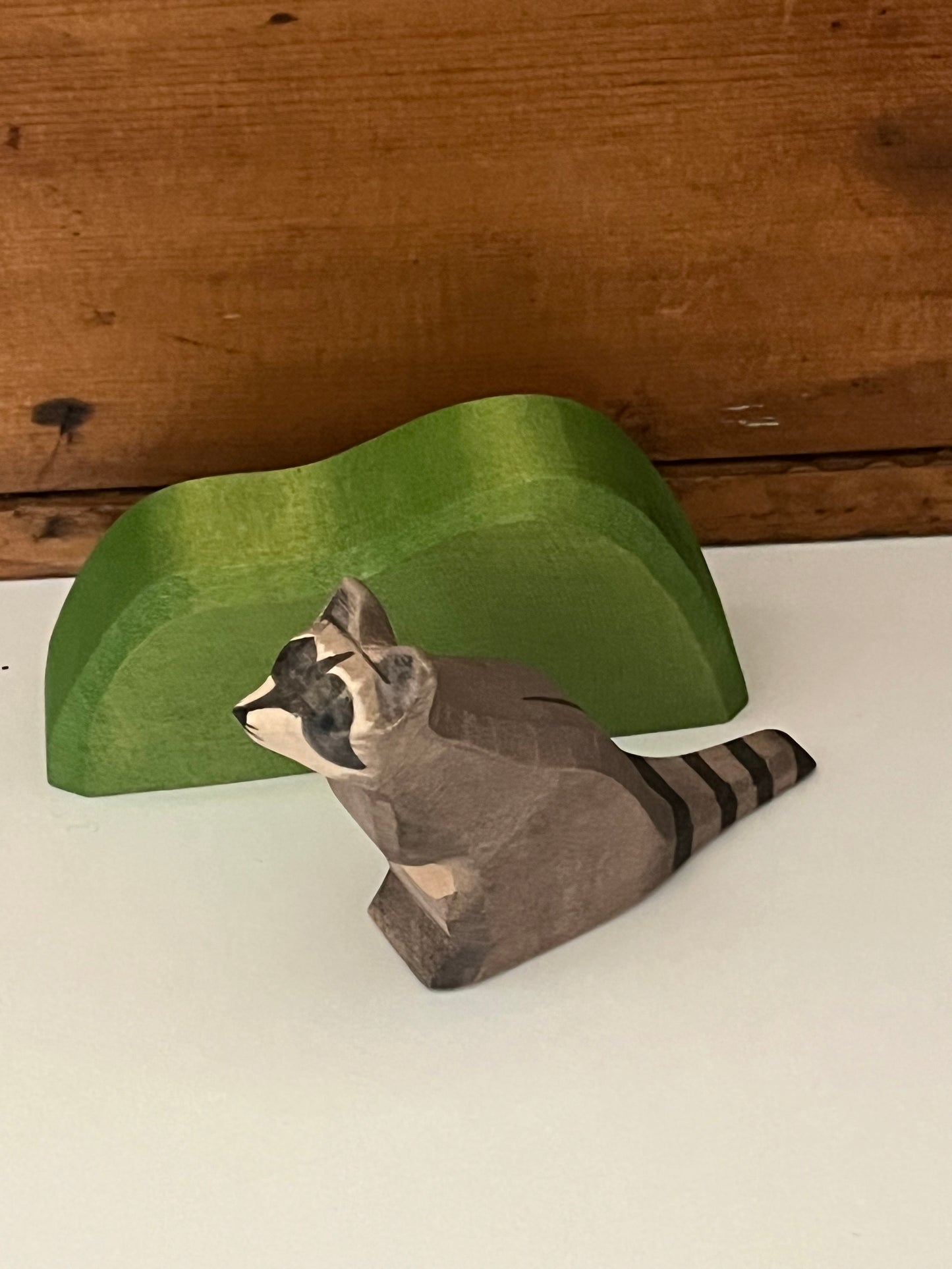 Wooden Dollhouse Play - RACOON, sitting