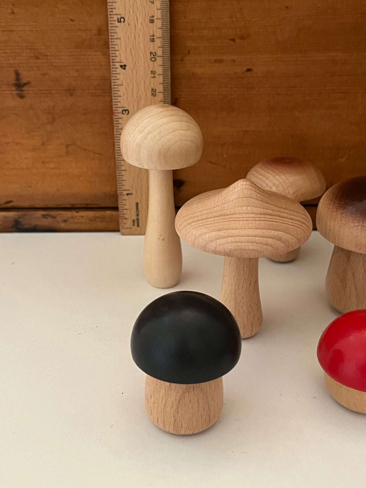 Wooden Dollhouse Play - Woodland MUSHROOMS, 10 pieces!