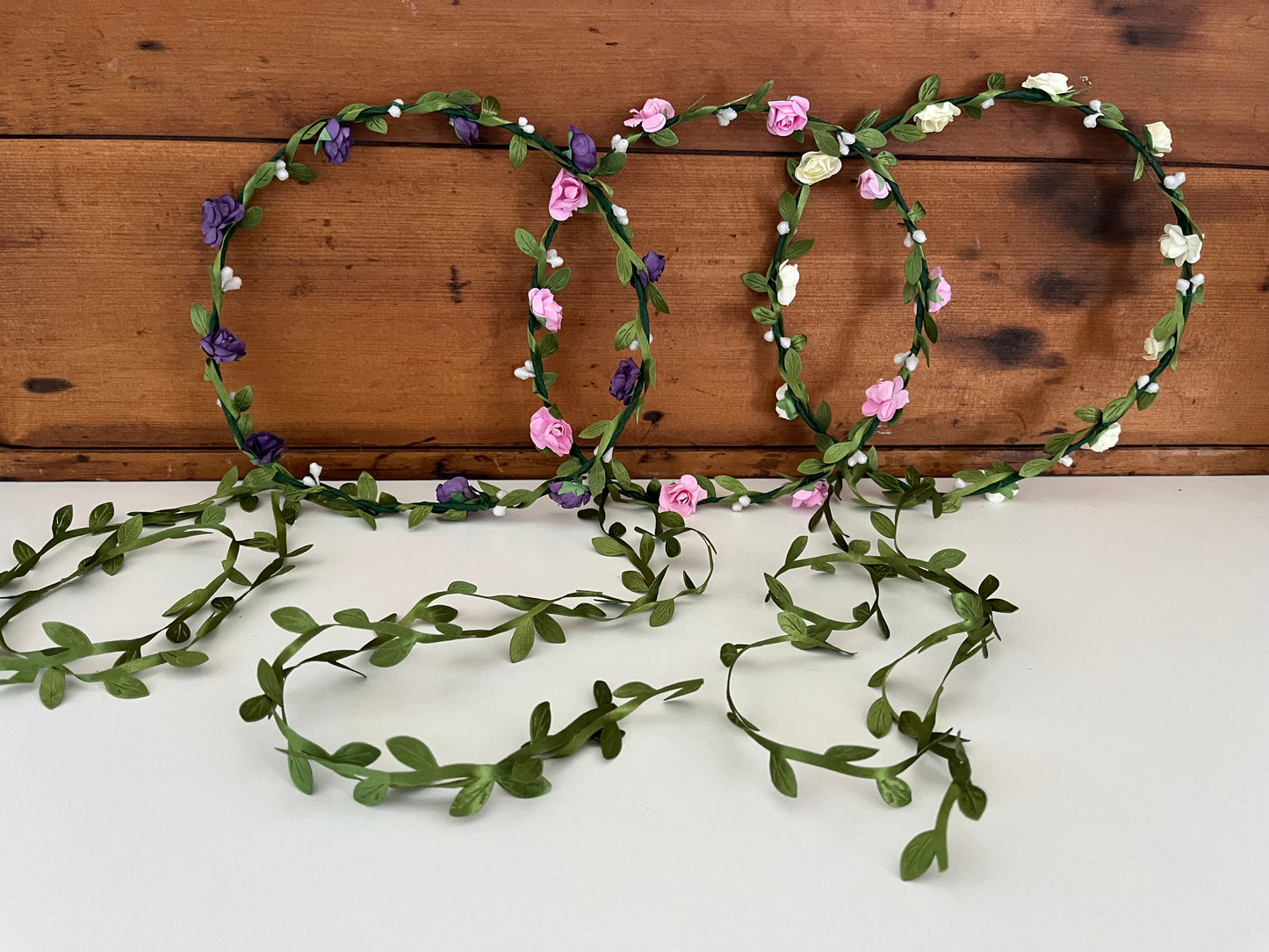 Royal FLOWER and LEAF CROWN, in 3 Flower colour choices!