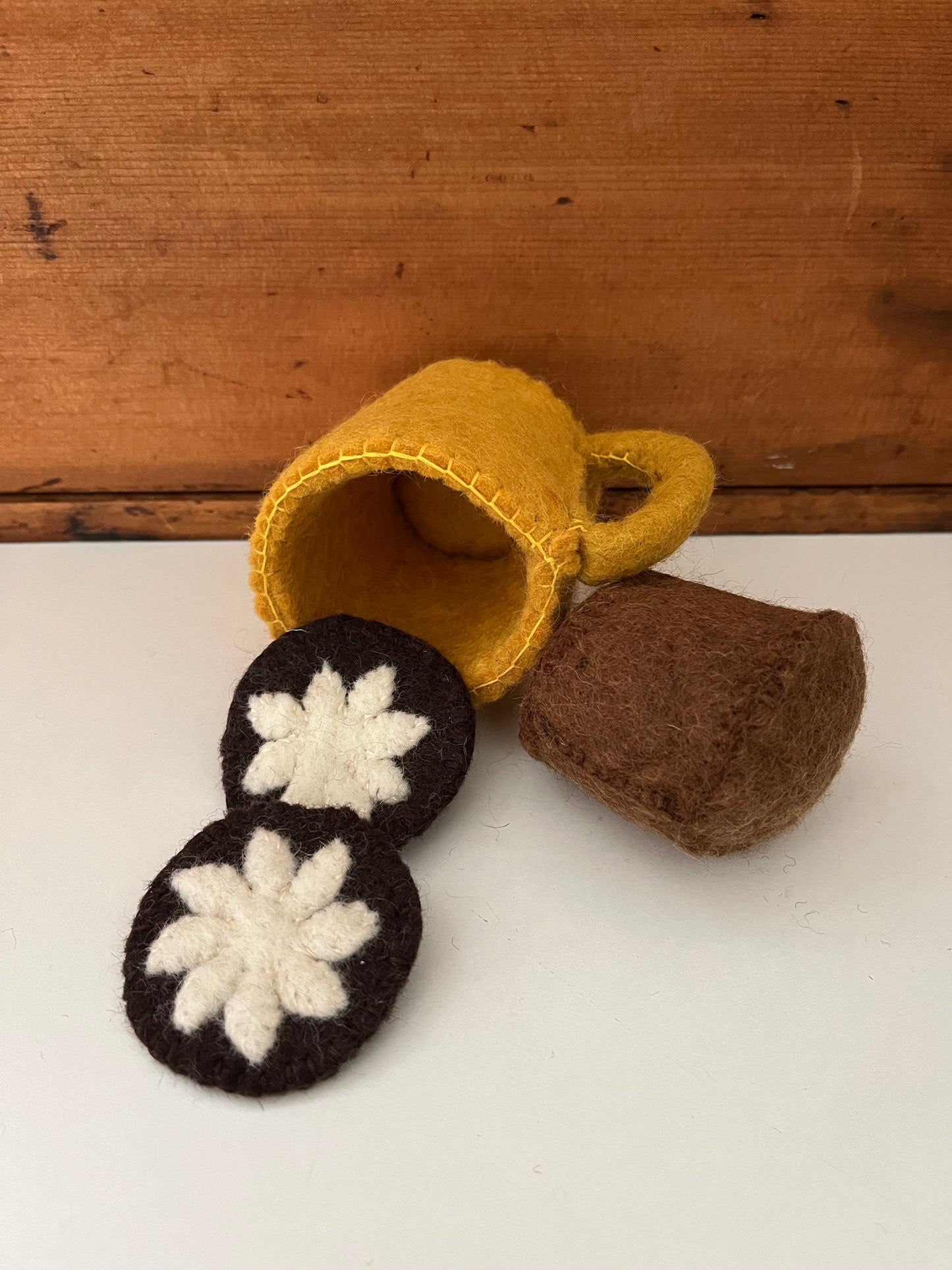 Kitchen Play Food - Wool Felted MUGS OF HOT CHOCOLATE, 16 pieces!