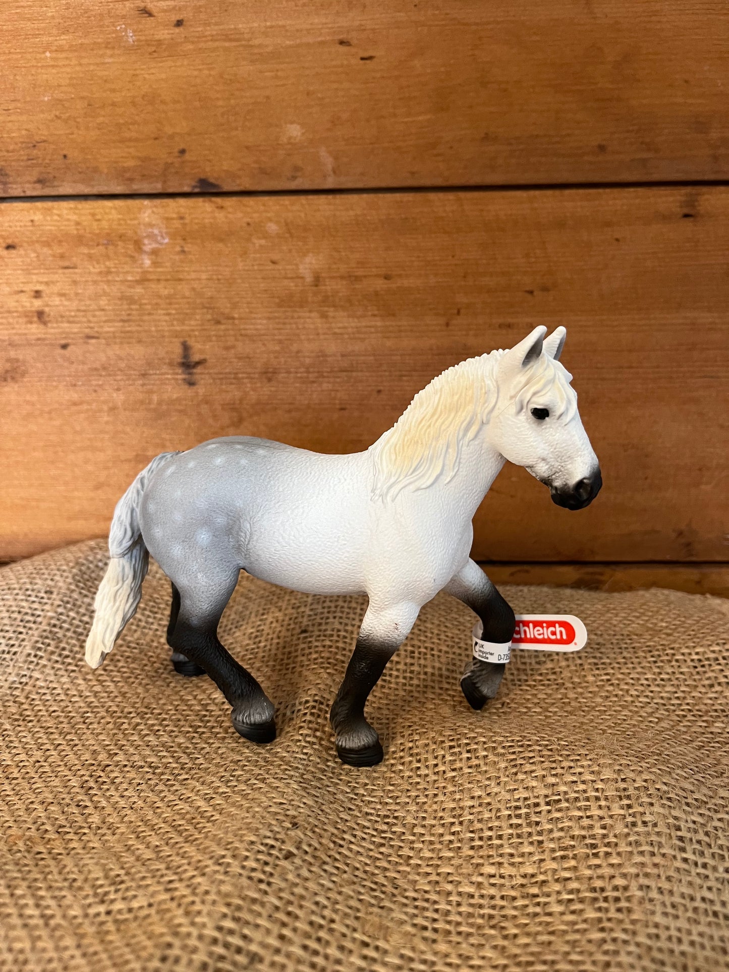 Farm Animals for Dollhouse Play - PERCHERON DRAFT HORSE by Schleich