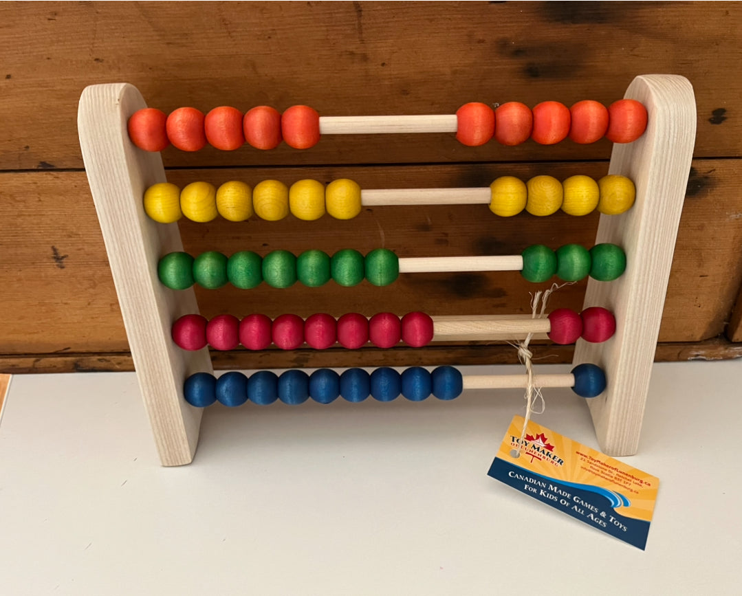 Educational Wooden Set - ABACUS for COUNTING, with 50 beads!