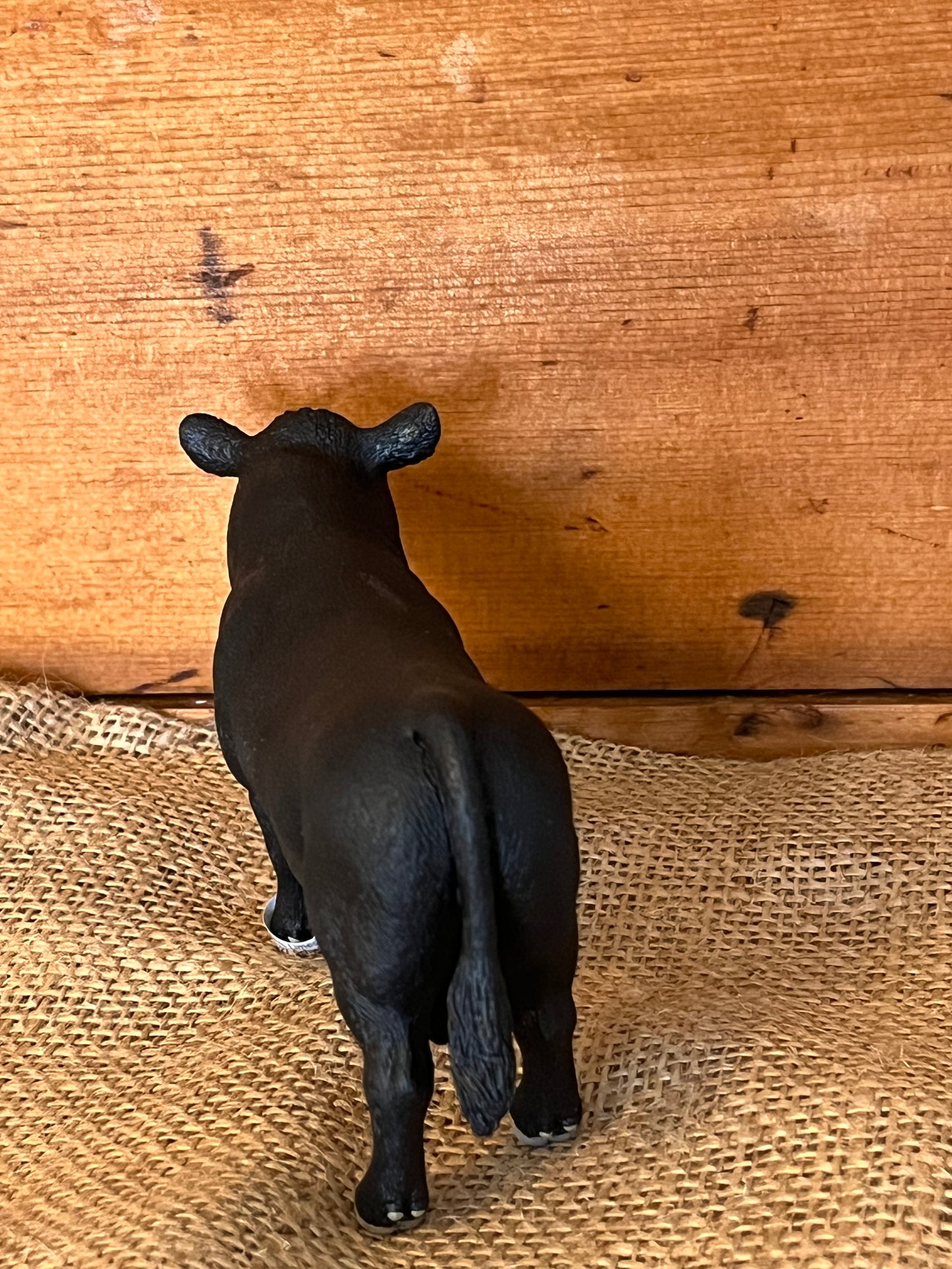 Farm Animals for Dollhouse Play - BLACK ANGUS BULL by Schleich