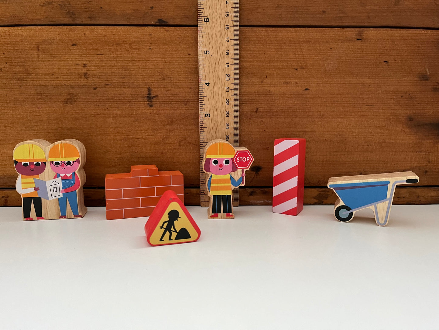 Jeu de jouets en bois - ÉQUILIBRAGE DES TRAVAUX DE CONSTRUCTION, 27 pièces !