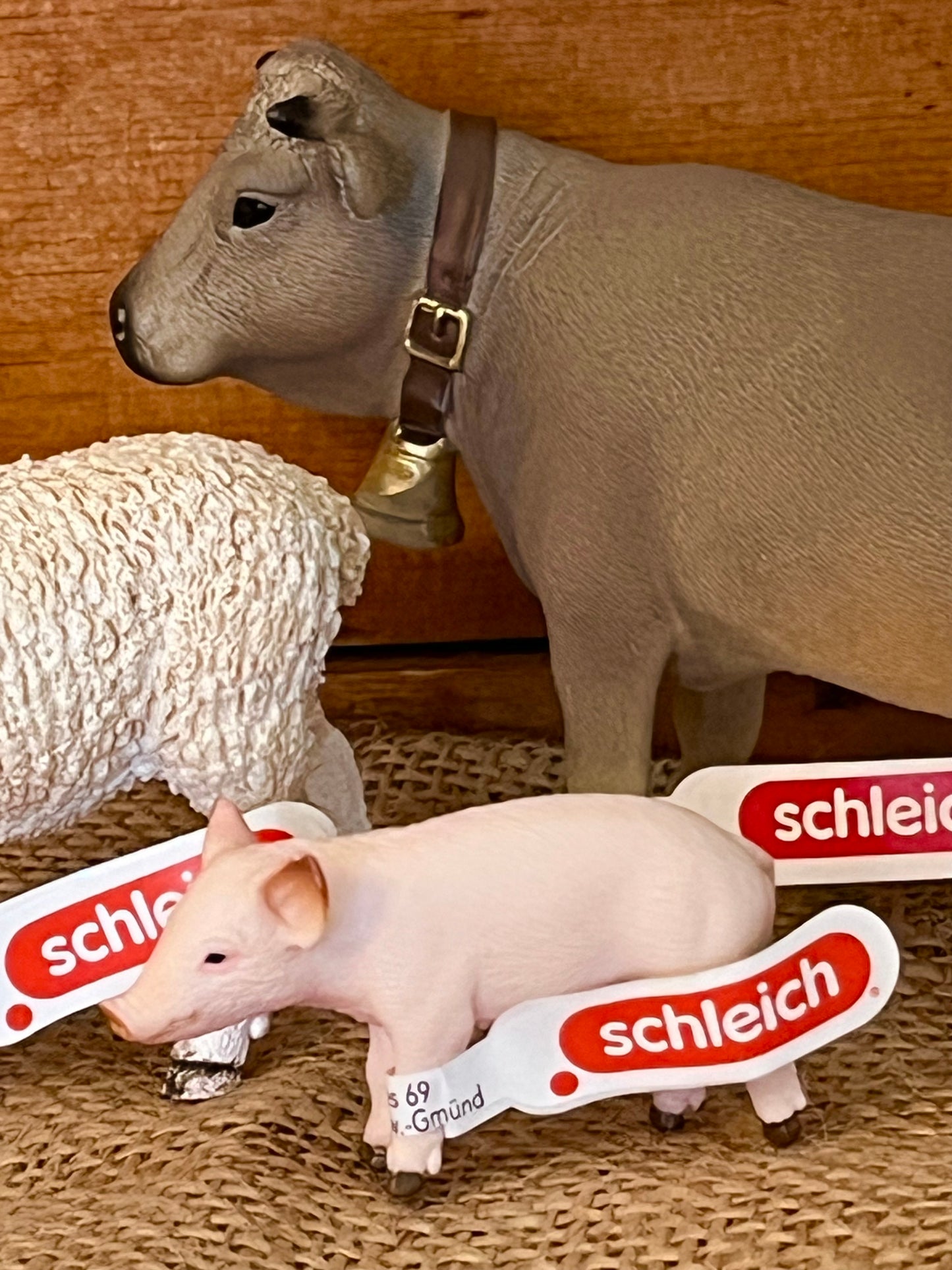 Farm Animals for Dollhouse Play - PINK PIGLET by Schleich