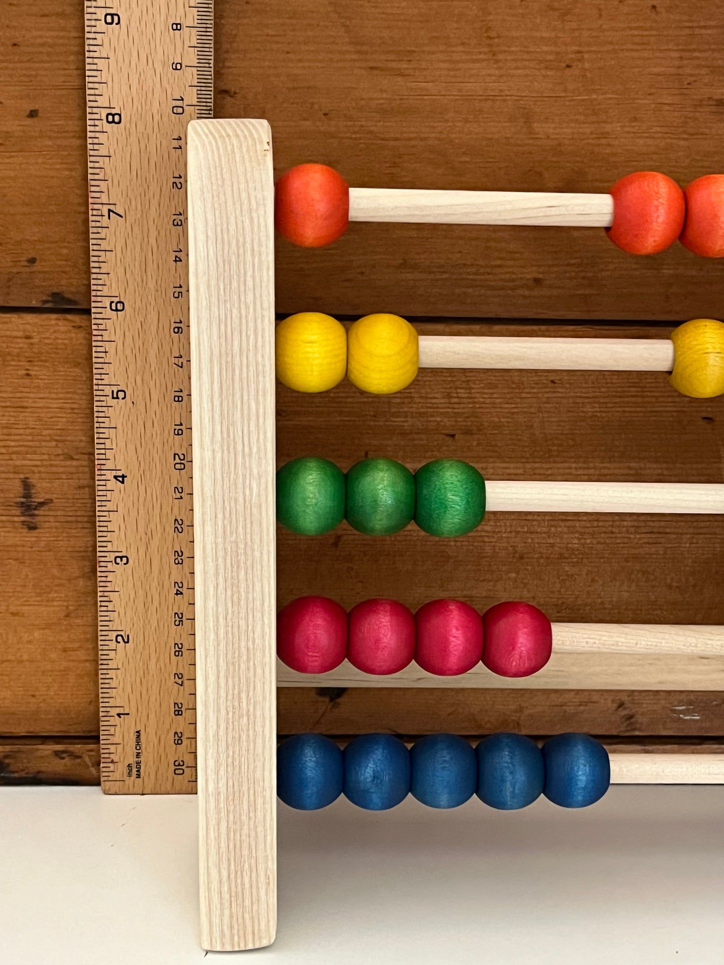 Educational Wooden Set - ABACUS for COUNTING, with 50 beads!