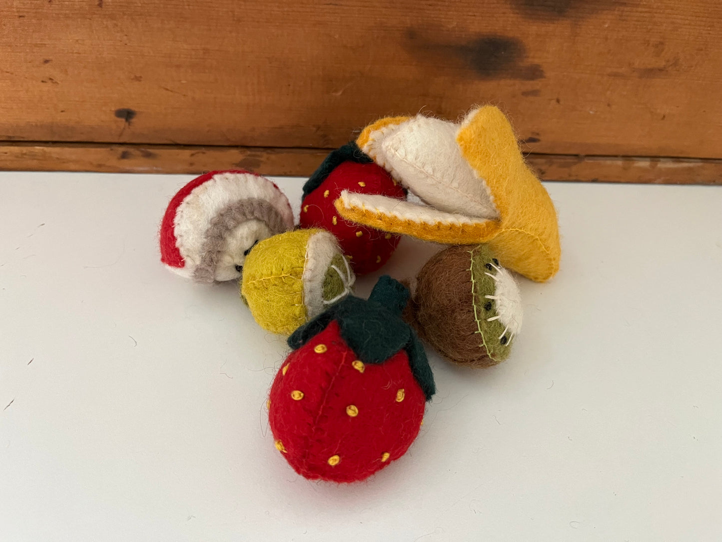 Kitchen Play Food - Wool Felted FRUIT SET, 6 Fruit pieces!